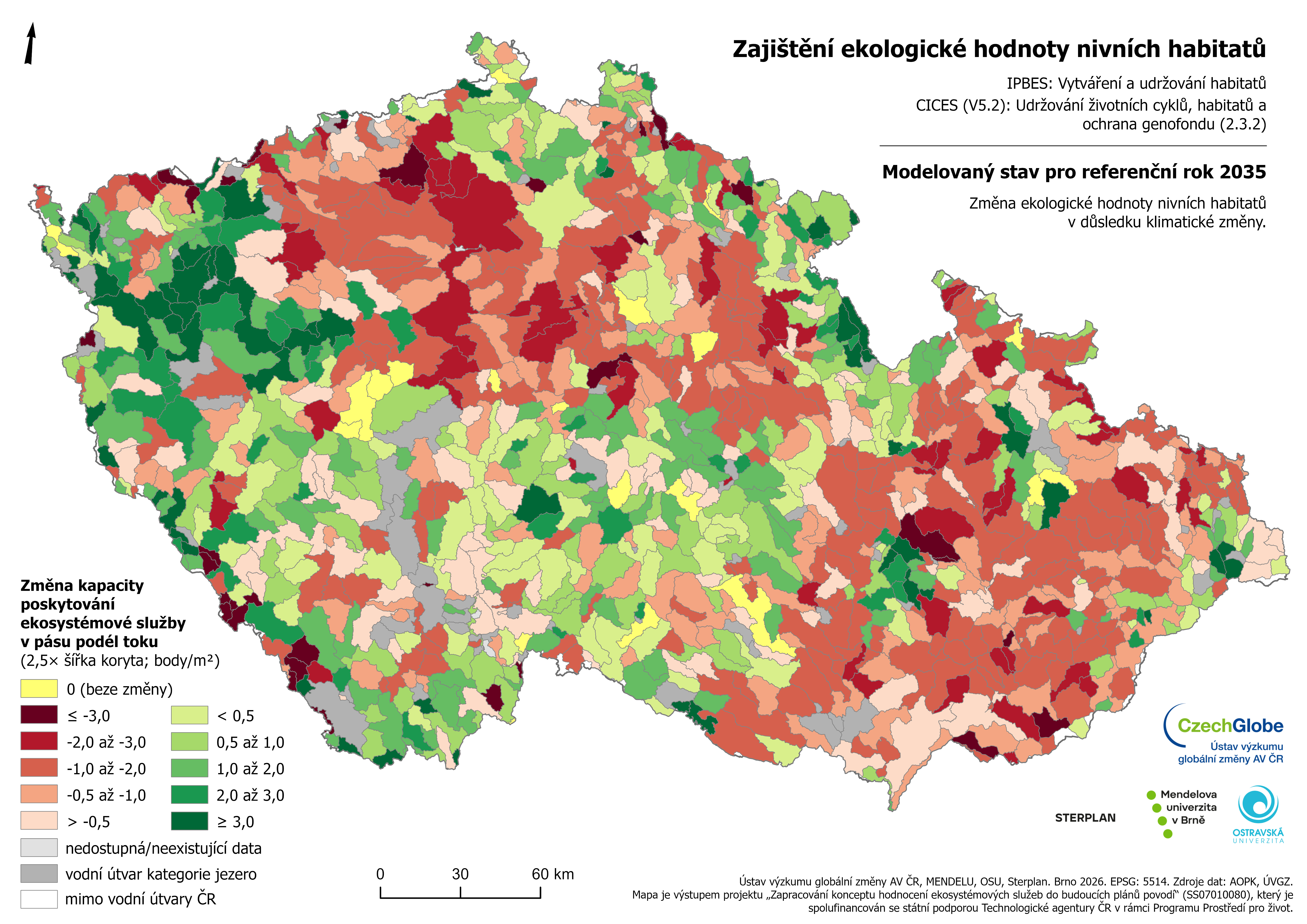 12b-35 - Ekologická hodnota habitatů v pásu podél toku (2035)